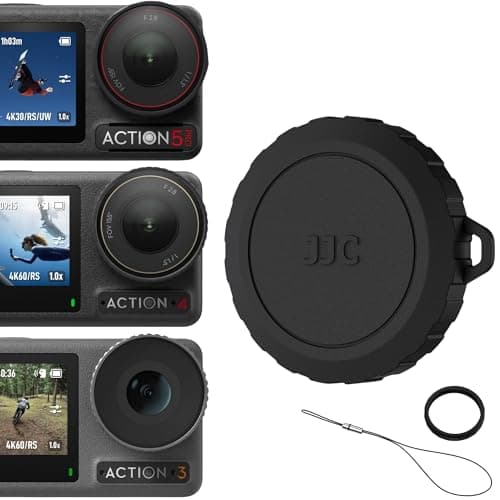 JJC Silicone Osmo Action 5 Pro 4 3 Lens Cap Ring Set with Anti-Loss String