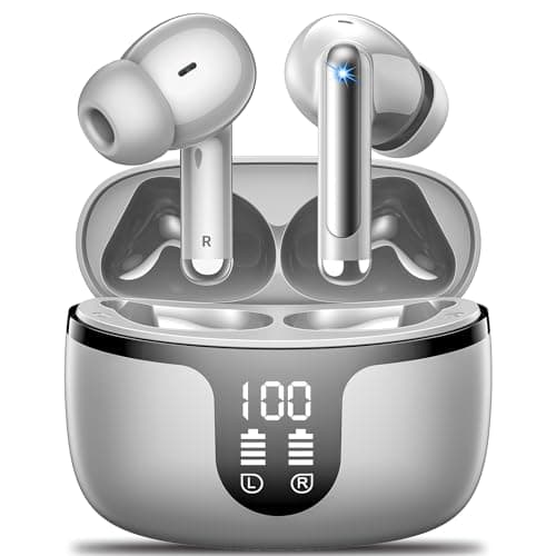 AOVOCE Wireless Earbuds Bluetooth 5.4 Headphones in Ear with 4 ENC Noise Cancelling Mic 2026 New Ear buds 42h Playtime HiFi Stereo Deep Bass Earphones IP6 Waterproof LED Display Bluetooth Earbuds
