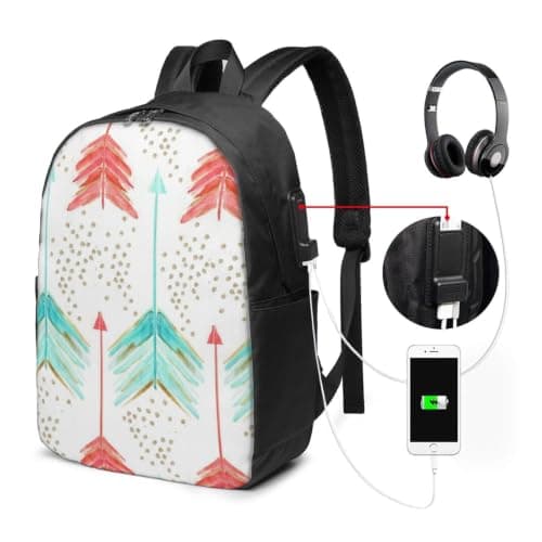 FEYUNYAN Laptop Backpack For Men Women, Usb Charging Port & Headphone Jack — view 2
