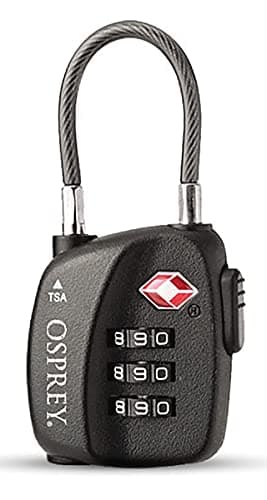 Osprey Travel Sentry, 3-Dial Padlock, Black — view 2