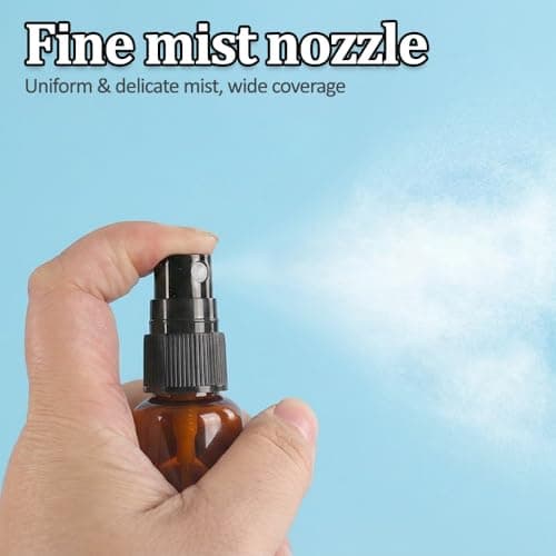 20ml Spray Bottles - 4 Pack Fine Mist Atomiser Empty Spray Bottles, Reusable Plastic Mini Travel Sprayer Bottles Set, Small Refillable Containers for Traveling, Cosmetic, Perfume, Essential oil — view 3