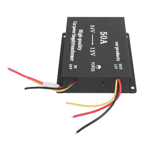 UPALDHOU 24V to 12V DC Voltage Converter, Metal Power Voltage Regulator Reducer 600W with Dual Fans, Full Bridge Design, Multi Protection for Cars Trucks RVs SUVs Buses (50A)