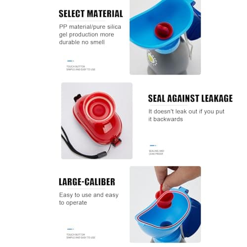 Urinal Bottle Unisex | 600ml Spill Proof Female Wee Pee Bottles with Lid and Funnel | Toliet Urinal for Men and Women | Urination Device Ergonomic Design High Capacity for Outdoor Car Travel — view 6