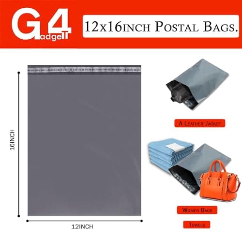50 Strong 12 x 16 inch Polythene Mailing Postal Bags Plastic Material Mailing Or Posting Parecels Bag For Postages Strong Self Seal — view 2