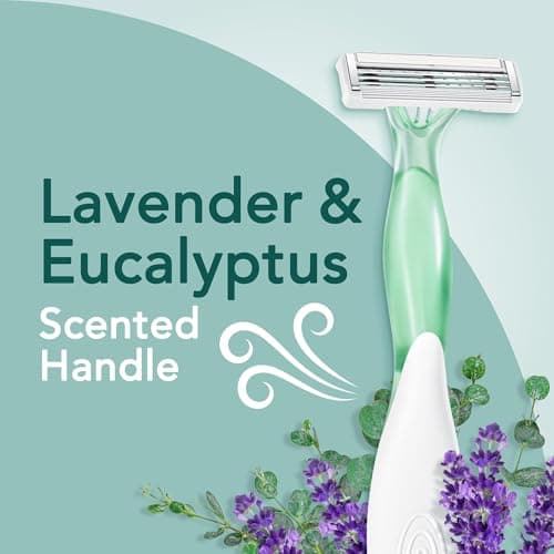 BIC Soleil Escape 3 Blade Womens Disposable Razor Pack of 4 with Lavender and Eucalyptus Scented Moisturizing Strip — view 3