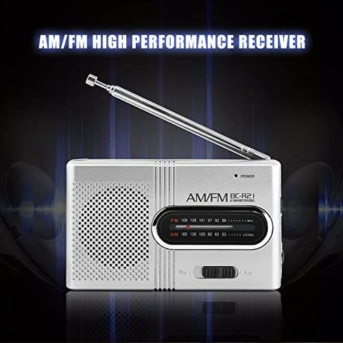 LondonExpress Portable Mini Pocket Travel AM FM Radio Battery Powered Built-in Speaker Stereo Close to Credit Card Size, Small Light-Weight and Portable Radio With Headphone Jack — view 3