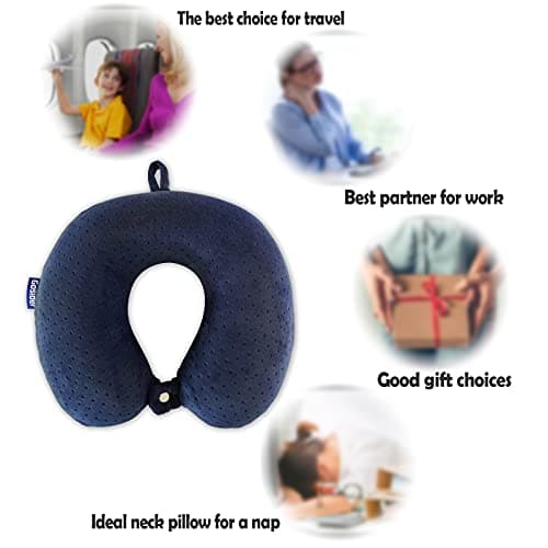 Gosider Travel Pillow Neck Pillow for Traveling, Navy Blue — view 5