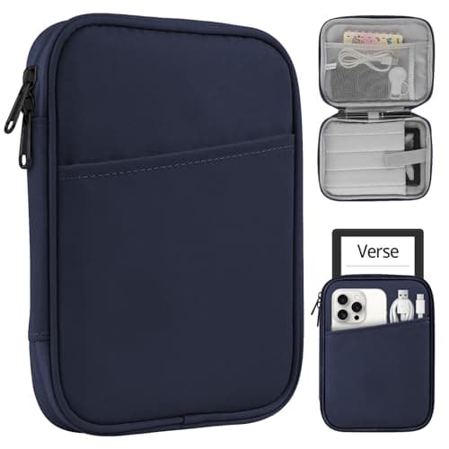 HoYiXi Universal Sleeve Bag for 7-8 inch Tablet Fire HD 8/Fire HD 8 Plus Compatible iPad Mini (6th Gen) 8.3" 2021, iPad Mini 5/4/3/2/1, Tab A8, 7"-8" inch Android Tablet Sleeve Case -Blue