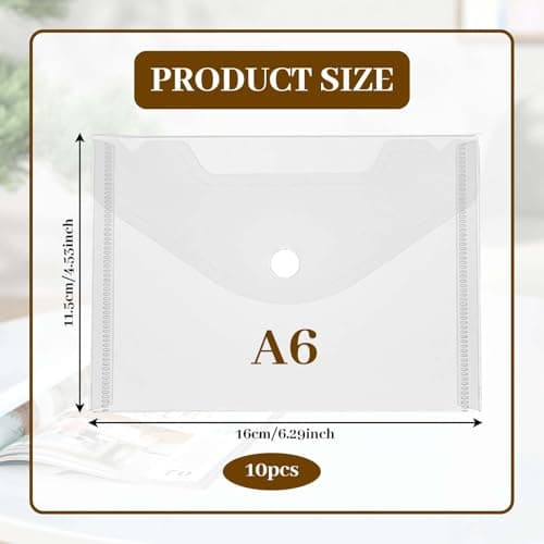 10 Pack Small Plastic Wallets with Popper Waterproof Transparent(16x11.5cm) — view 2