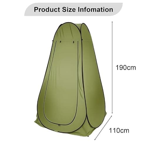 BREEZENEST Pop Up Tent | Toilet Tent for Camping Portable Privacy Shelter | Shower Tent for Outdoor Changing, Beach, Fishing | Instant Pop Up Toilet & Changing Room (Green) — view 2