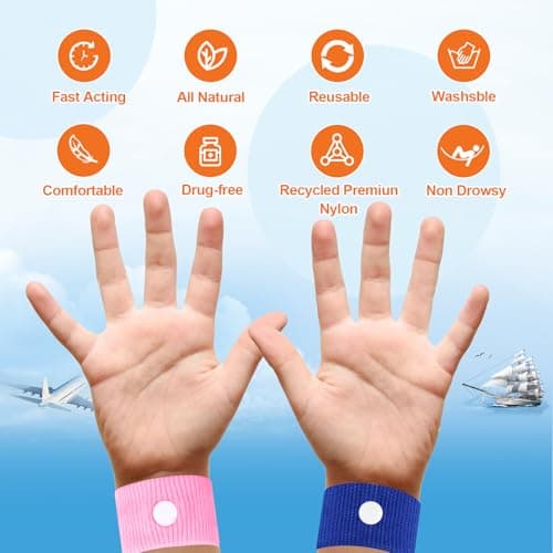 Motion Sickness Bands for Kids, Travel Sickness Relief Wristbands, Anti-Nausea Wristbands for Morning Sickness… — view 5