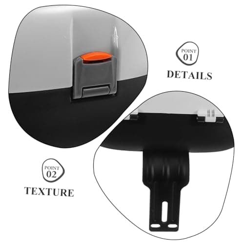 CVUTOVO Universal Motorcycle Tail Box and Backrest, Lockable Rear Storage Trunk Box for Electric Bikes and Scooters, Waterproof White Motorcycle Luggage Case for Travel and Daily Use — view 5