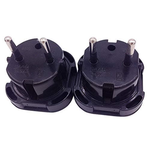 Q4U Q4UP6 Travel Adapter UK to Europe Black Plug Adapter UK to EU, UK 3 Pin to Plug European/France/Poland/Europe (EU) 2 Pin Adapter Travel – Pack of 6 — view 3