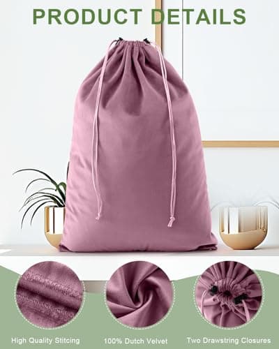 Julai Travel Shoe Bags, Velvet Drawstring Shoe Bags — view 4
