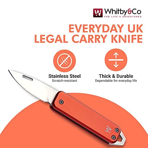 Whitby Pocket Knife, 1.75" Survival Stainless Steel Folding Knives UK Legal — view 2