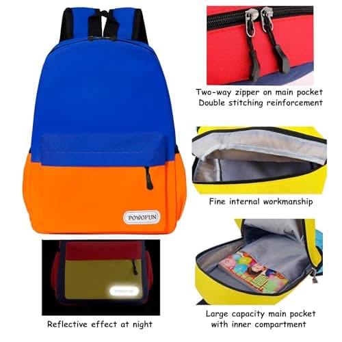 POWOFUN 12 inch Kids Elementary Backpack Lightweight Casual Travel — view 5