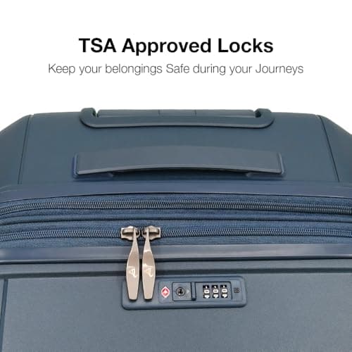 AMERICAN TRAVELLER Richmont 24" Hard Shell Check-in Suitcase, Navy — view 3