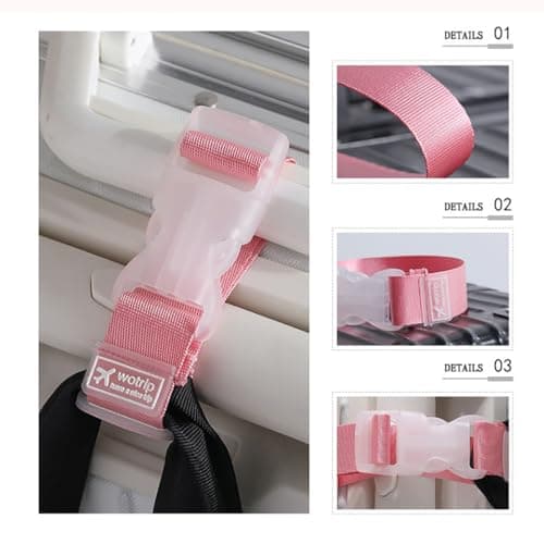 RUIENGCOMM 8 PCS Elastic Fastening Belt for Luggage Adjustable Luggage Straps for Suitcases Attach Bags Portable Travel Suitcase Accessory — view 3