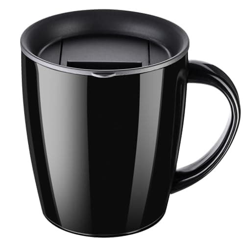 PARACITY Insulated Coffee Mug Stainless Steel Coffee Mug with Lid Handle Double Wall Vacuum Travel Mug Camping Tumbler Cup Men Women 12 oz