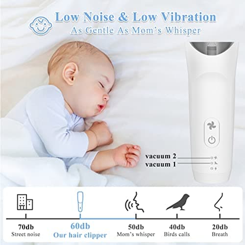 Carer Spark Baby Hair Clippers,Quiet Vacuum Trimmer for Toddlers — view 5