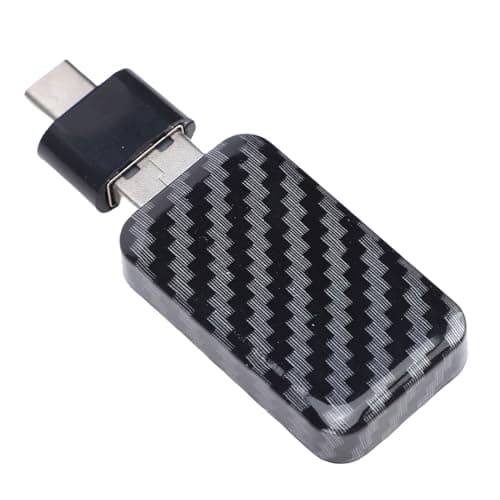 Tbest Wireless Car Adapter Bluetooth WiFi Plug and Play with Type C Support for Carplay Auto Carbon Fiber Pattern Compact Portable Cars Trucks SUVs — view 4