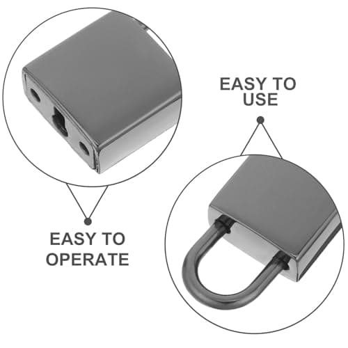 SOLUSTRE 6 Pack Mini Luggage Padlocks with Keys, Zinc Alloy Square Travel Locks for Backpacks and Toolboxes, Simple Space-Saving Design for School or Office Use — view 3