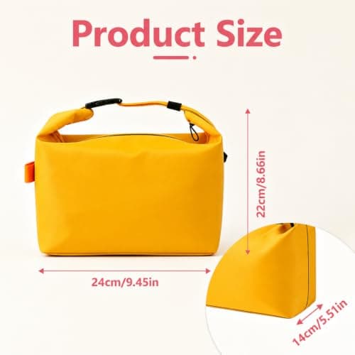 Insulated Lunch Bag for Men Women, Leakproof Thermal Cooler Tote Bag — view 2
