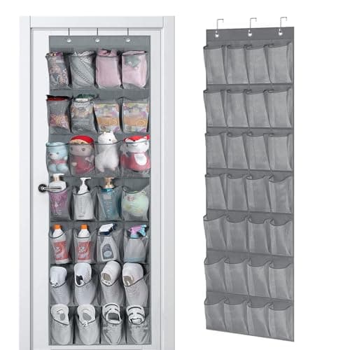 Over the Door Shoe Storage, 28 Large Mesh Pockets Hanging Shoe Storage