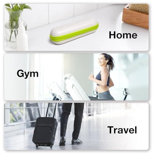 Nincha Travel Case Compatible with Philips Hybrid Electric Trimmer and Shaver, Face + Body Groomer QP2724/90, QP2834/70, QP1924/70, QP6531/70, Hard Carrying Case, Portable Bag, White&Limegreen — view 5