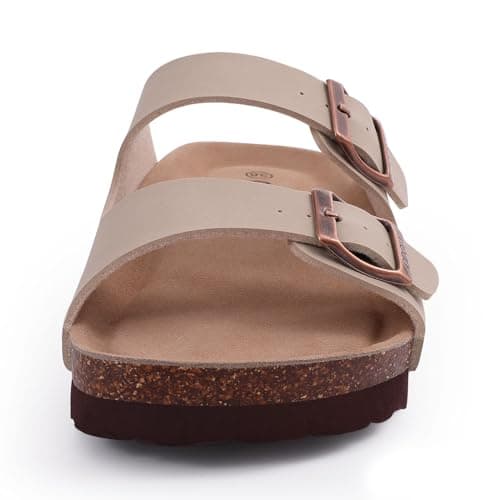 ODOLY Unisex Comfortable Cork Footbed Slide Sandals with Arch Support — view 4