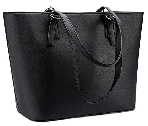 WEDMAY Women's Black School Handbag, Large Tote Bag with Adjustable Straps — view 2