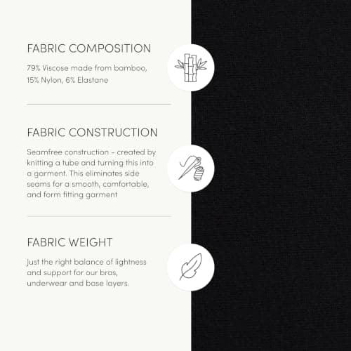 Boody Women's Base Layer Leggings | Organic Bamboo Womens Loungewear | Seamless Activewear for Women Black — view 5