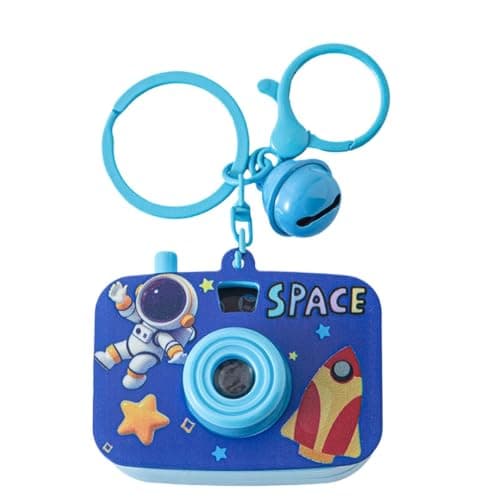 Camera Projector Keychain Space Astronaut LED Projector Backpack Decor