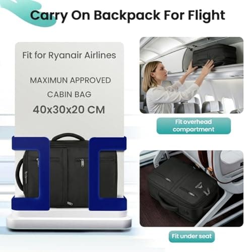 MATEIN for New Ryanair Cabin Bags 40x30x20, Travel Backpack Cabin Size — view 2