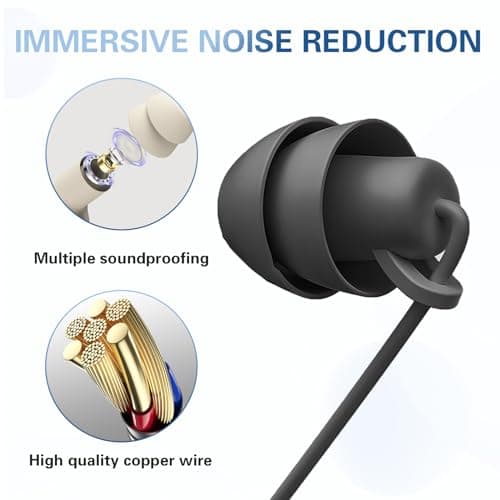 Sleep Earbuds, Soft Lightweight Wired Noise Cancelling Small Canal — view 3