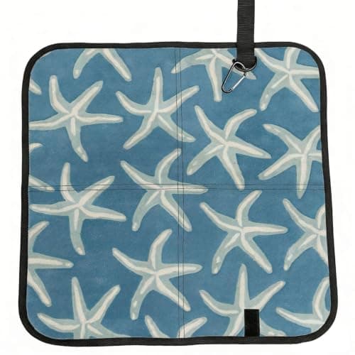 AYYQWE Starfish Coastal Wool Print Foldable Seat Cushion Portable Chair Pad Office Commuting Picnic Camping Outdoor
