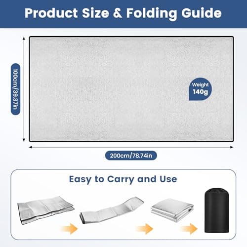 Foil Camping Mat 200 x 100cm, Foam Sleeping Mat with EPE Foam For Camping — view 2