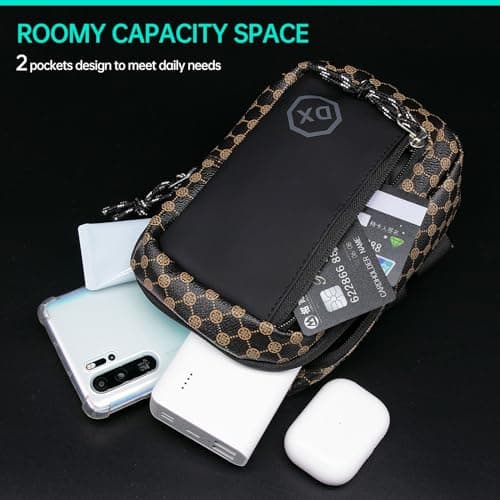 Long Keeper Small Sling Bag Chest Bag Vegan Leather Cross Body Shoulder Bag for Men Women Mini Crossbody Phone Bag Waterproof Travel Outdoor Small Man Bag — view 4