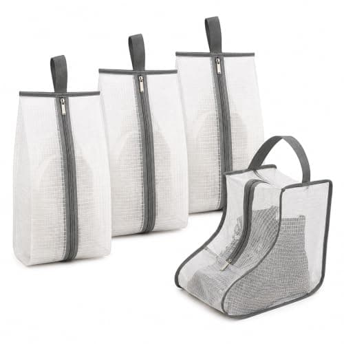 4-Piece Shoe Storage Bag Set for Travel, Trainers and Ankle Boots