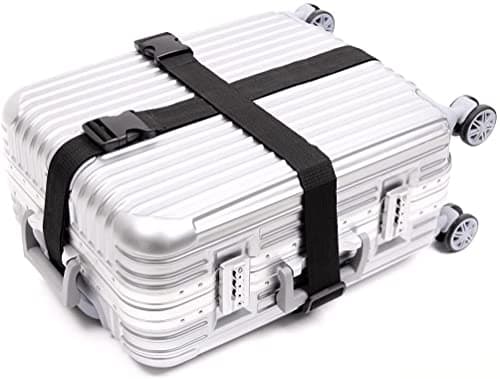 Luggage Straps for Suitcase Travel Accessories TSA Approved, 80In Long Belts to Keep Your Suitcase Secure, Adjustable Bag Straps with Quick-Release Buckle for Travel Bag Closure, 2Pcs Black, 80 In Fix — view 5