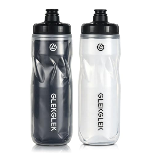 GLEKGLEK Insulated Sports Bottle 600ml, Cycling Bottle, BPA Free