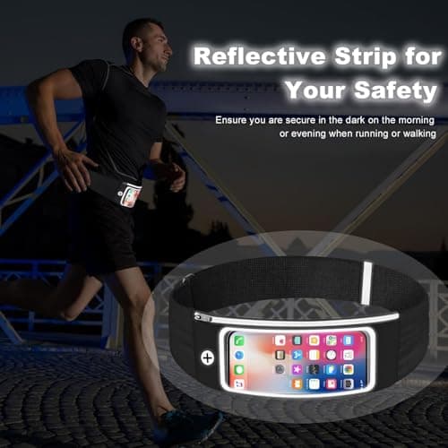 HAISSKY Running Belt with Touch Screen,Adjustable Waistpack for 6.9" Phones — view 6