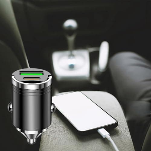 Car Charger USB Car Charger for Charging | USB Type-C Adapter for Charging Phones and Lighting in Vehicle (B, 4x2x2cm) — view 3