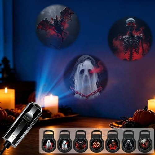 Halloween Window Projector, Plug and Play HD Star Projector，7PCS — view 5