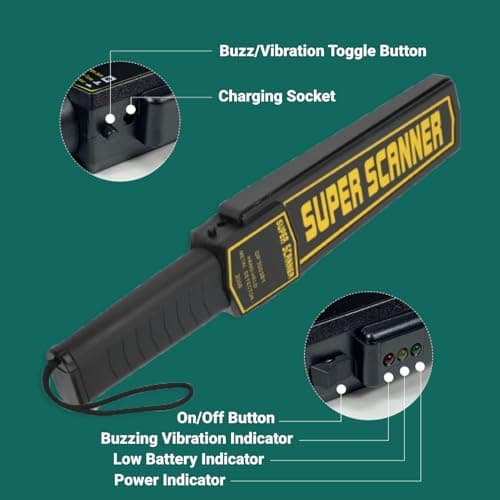 Metal Detector Wand, High Sensitivity with Vibration Alarm — view 4