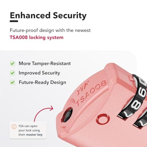NovLock Suitcase Padlocks, TSA Approved Luggage Locks, Travel Padlocks — view 5
