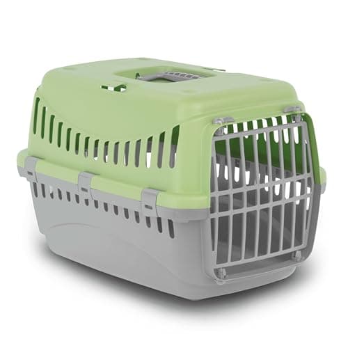MP Bergamo - Transport Basket Gipsy 50 Plastic Door for Cats, 5 kg, Green