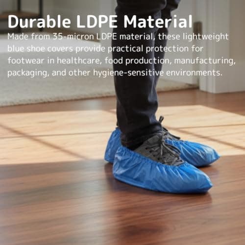 ABENA Shoe Cover | Extra Large Measuring 41x15cm | Blue Non-Sterile Single Use Shoe Covers Disposable | Durable Disposable Shoe Covers | Anti-Slip Boot Cover and Shoe Protector — view 5