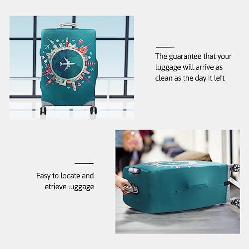 OrgaWise Travel Luggage Cover Elastic Suitcase Trolley Protector Cover for 22-32 Inch Luggage (Send one Luggage tag Free), L (25-28 Inch) — view 4