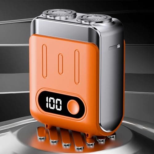 Mini Electric Razor for Men, 2025 New Portable Razors for Men IPX7 Waterproof, Type-C Fast Shavers Cordless Rechargeable, Beard Trimmer, Magnetic Double Head Shavers for Home or Travel (Blue) — view 4
